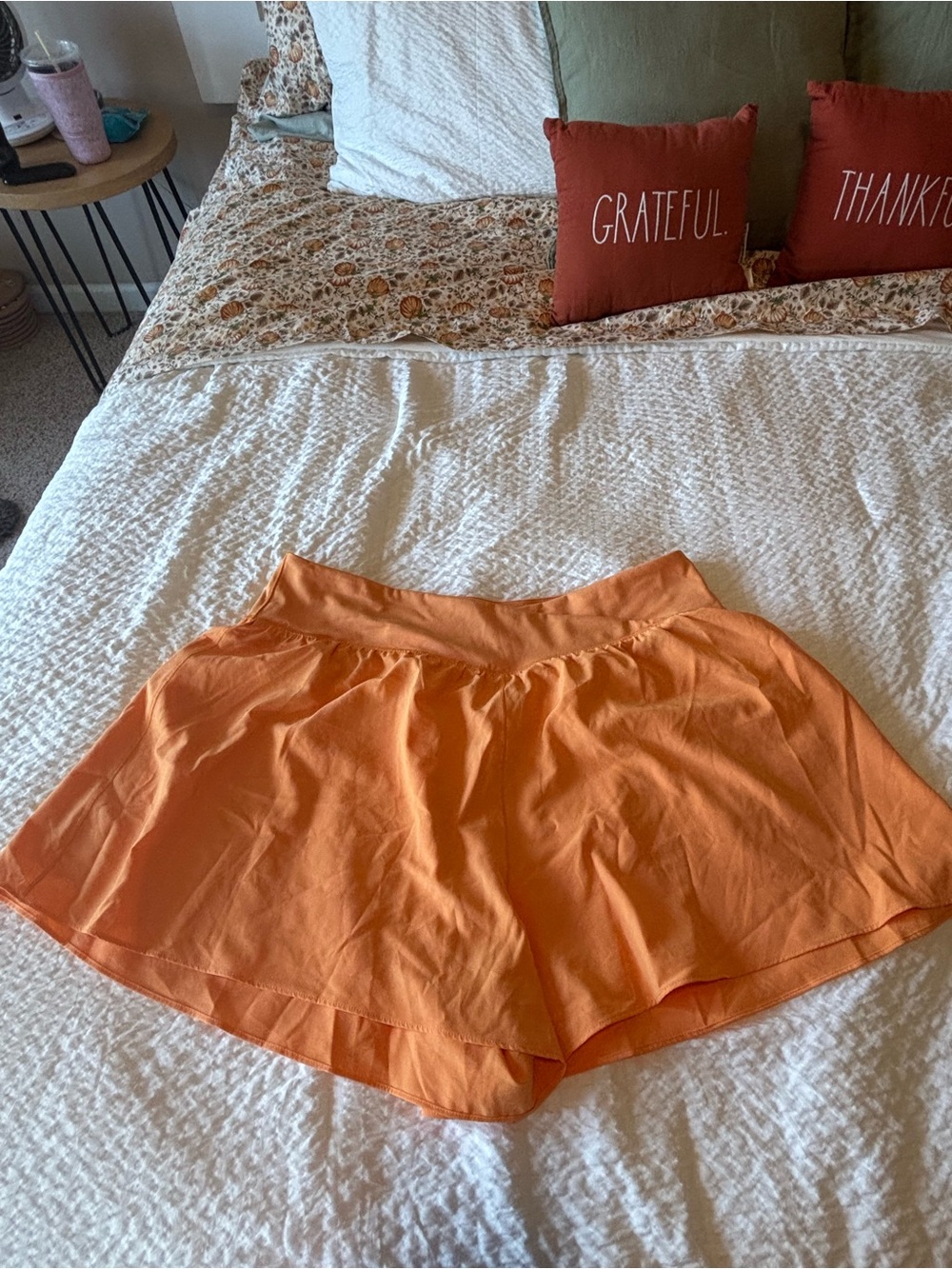 Maurices Orange High-Waist Athletic Flow Shorts